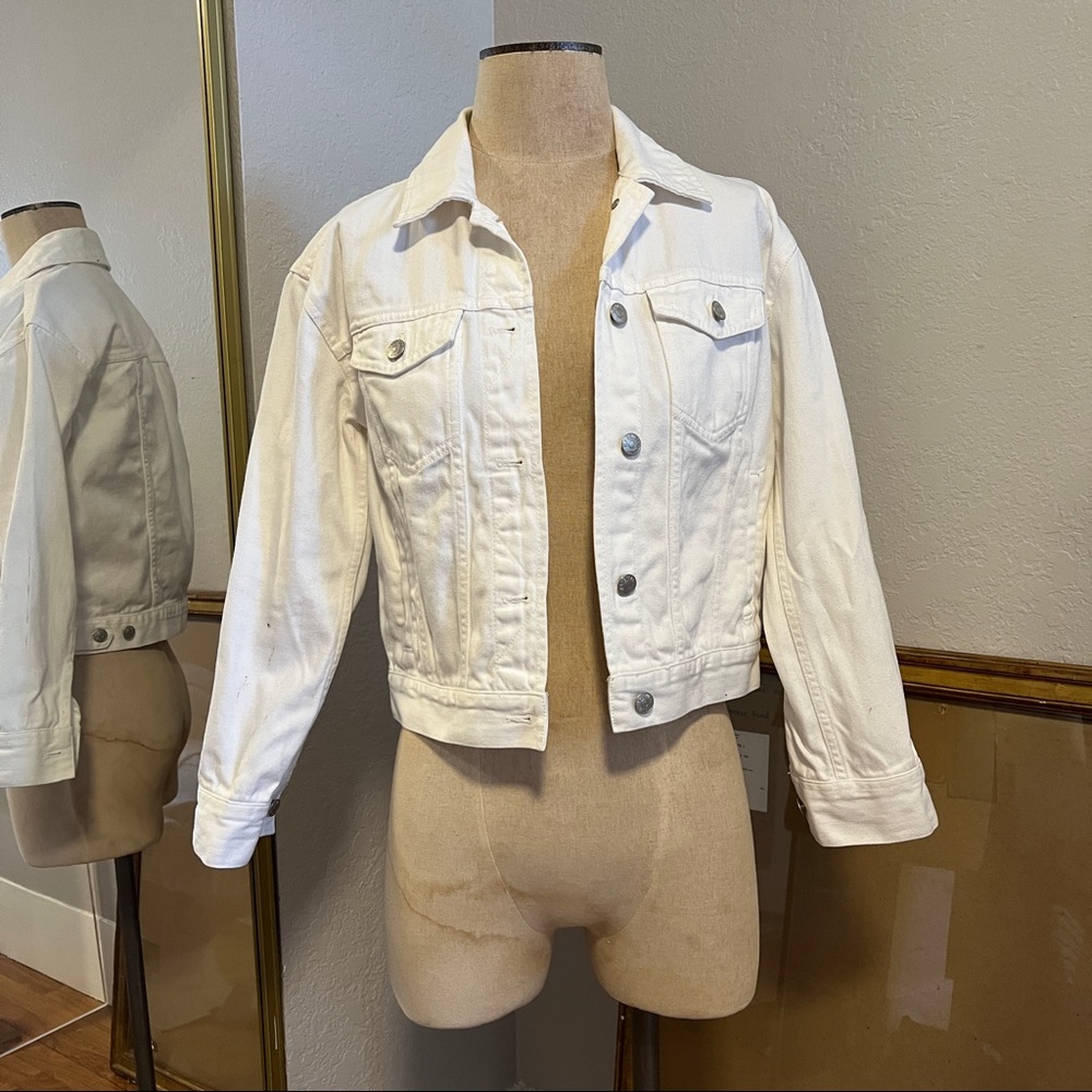 Madewell White Denim Jacket